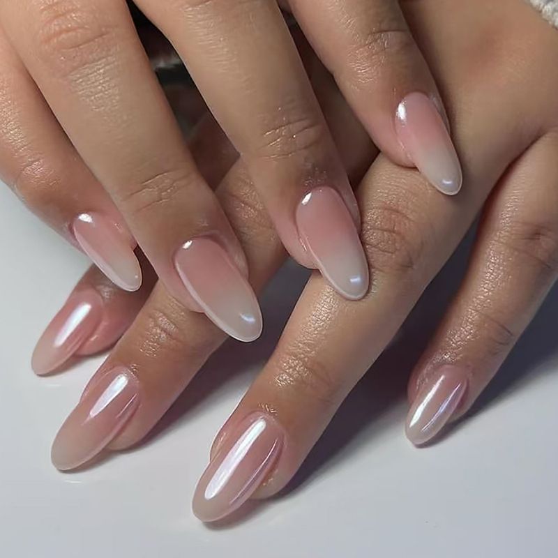 Ms.Miemie 24pcs Fake Nails Reusable Stick On Nails Press on Full Cover False Nail Tips with Jelly Stickers Makeup Accessorise view 5
