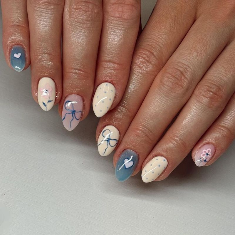 Ms.Miemie 24pcs Fake Nails Reusable Stick On Nails Press on Full Cover False Nail Tips with Jelly Stickers Makeup Accessorise view 4