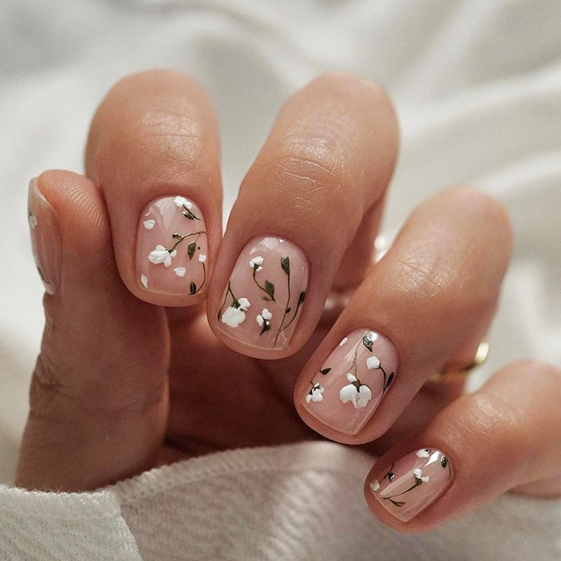 Ms.Miemie 24pcs Fake Nails Reusable Stick On Nails Press on Full Cover False Nail Tips with Jelly Stickers Makeup Accessorise view 2