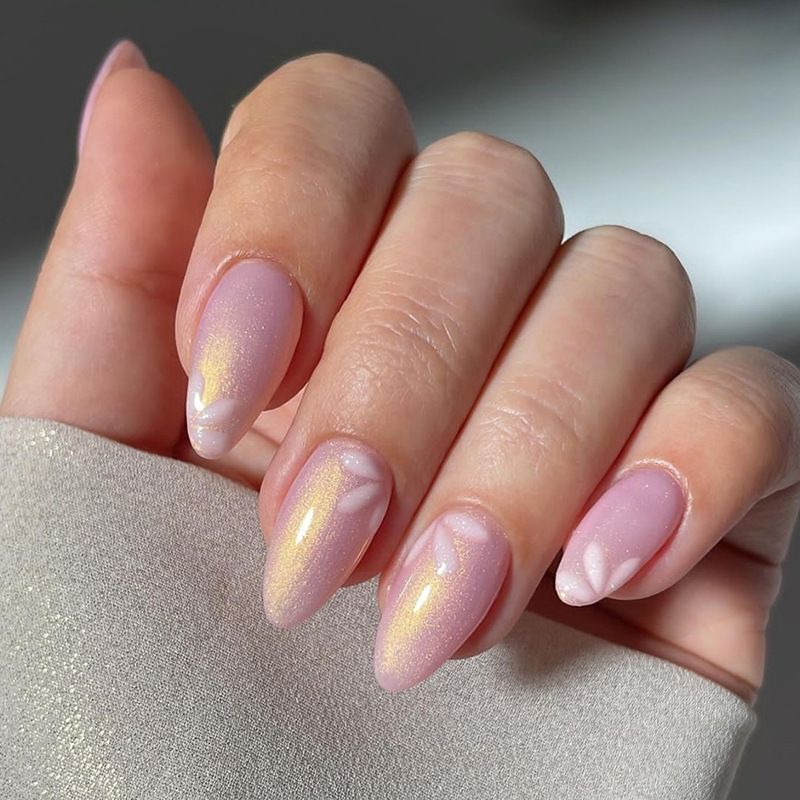 Ms.Miemie 24pcs Fake Nails Reusable Stick On Nails Press on Full Cover False Nail Tips with Jelly Stickers Makeup Accessorise view 4