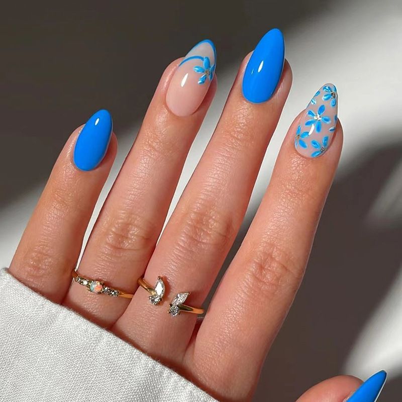 Ms.Miemie 24pcs Fake Nails Reusable Stick On Nails Press on Full Cover False Nail Tips with Jelly Stickers Makeup Accessorise view 3