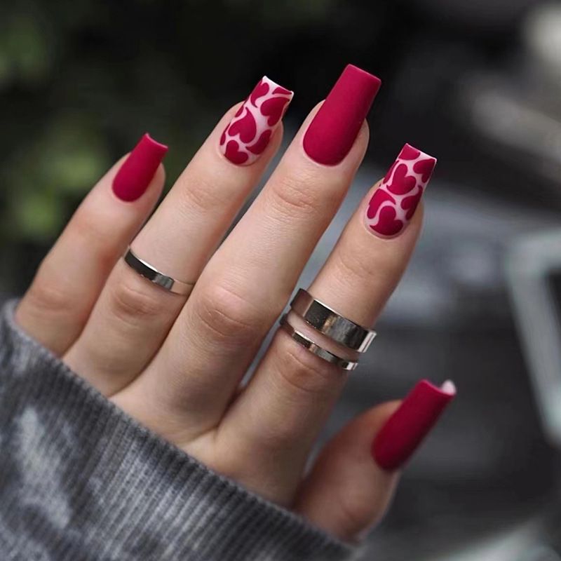 Ms.Miemie 24pcs Fake Nails Reusable Stick On Nails Press on Full Cover False Nail Tips with Jelly Stickers Makeup Accessorise view 3
