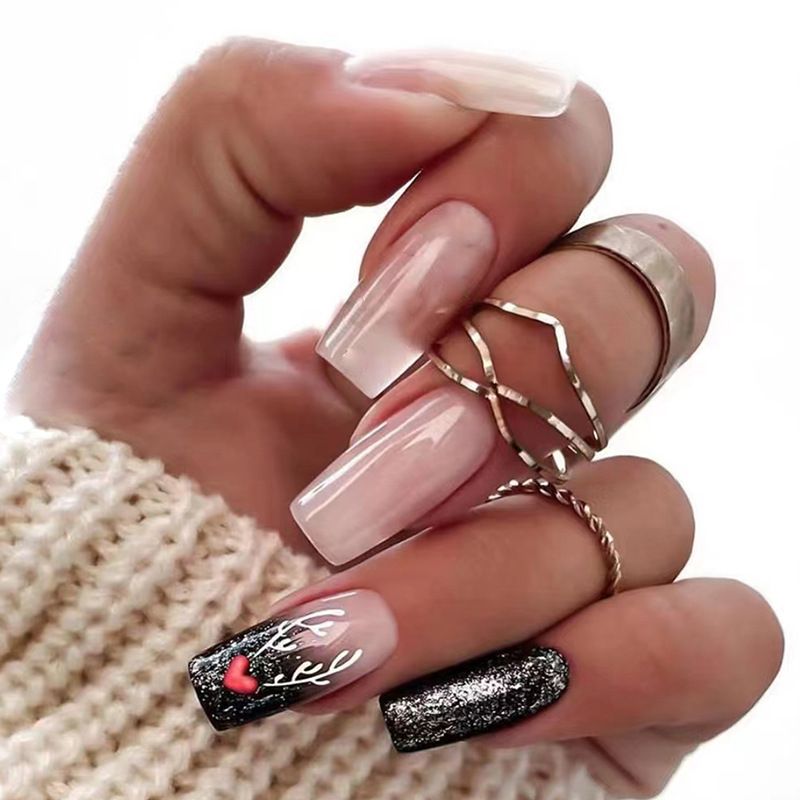 Ms.Miemie 24pcs Fake Nails Reusable Stick On Nails Press on Full Cover False Nail Tips with Jelly Stickers Makeup Accessorise view 4