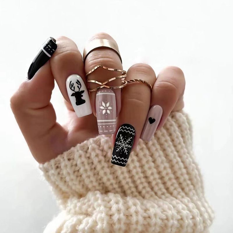 Ms.Miemie 24pcs Fake Nails Reusable Stick On Nails Press on Full Cover False Nail Tips with Jelly Stickers Makeup Accessorise view 3
