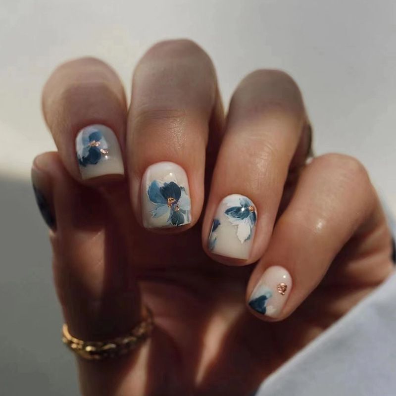 Ms.Miemie 24pcs Fake Nails Reusable Stick On Nails Press on Full Cover False Nail Tips with Jelly Stickers Makeup Accessorise view 5