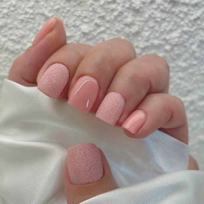 Ms.Miemie 24pcs Fake Nails Reusable Stick On Nails Press on Full Cover False Nail Tips with Jelly Stickers Makeup Accessorise view 5