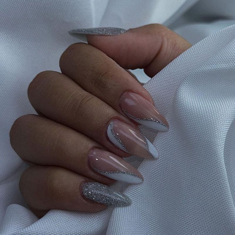 Ms.Miemie 24pcs Fake Nails Reusable Stick On Nails Press on Full Cover False Nail Tips with Jelly Stickers Makeup Accessorise view 2