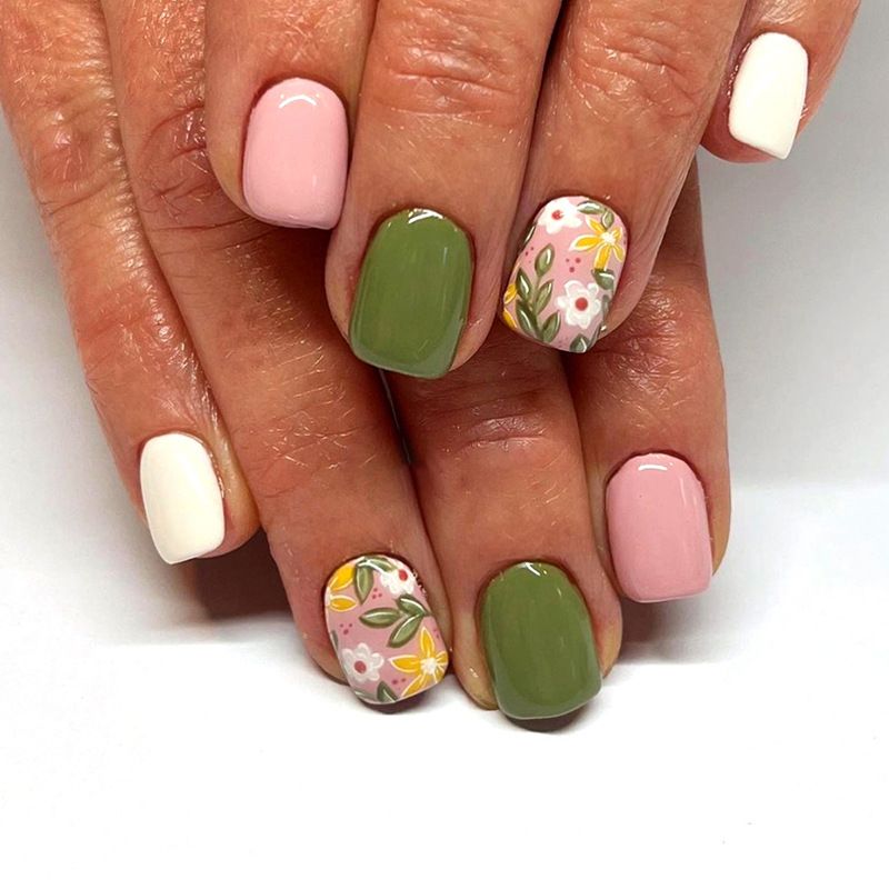 Ms.Miemie 24pcs Fake Nails Reusable Stick On Nails Press on Full Cover False Nail Tips with Jelly Stickers Makeup Accessorise view 3