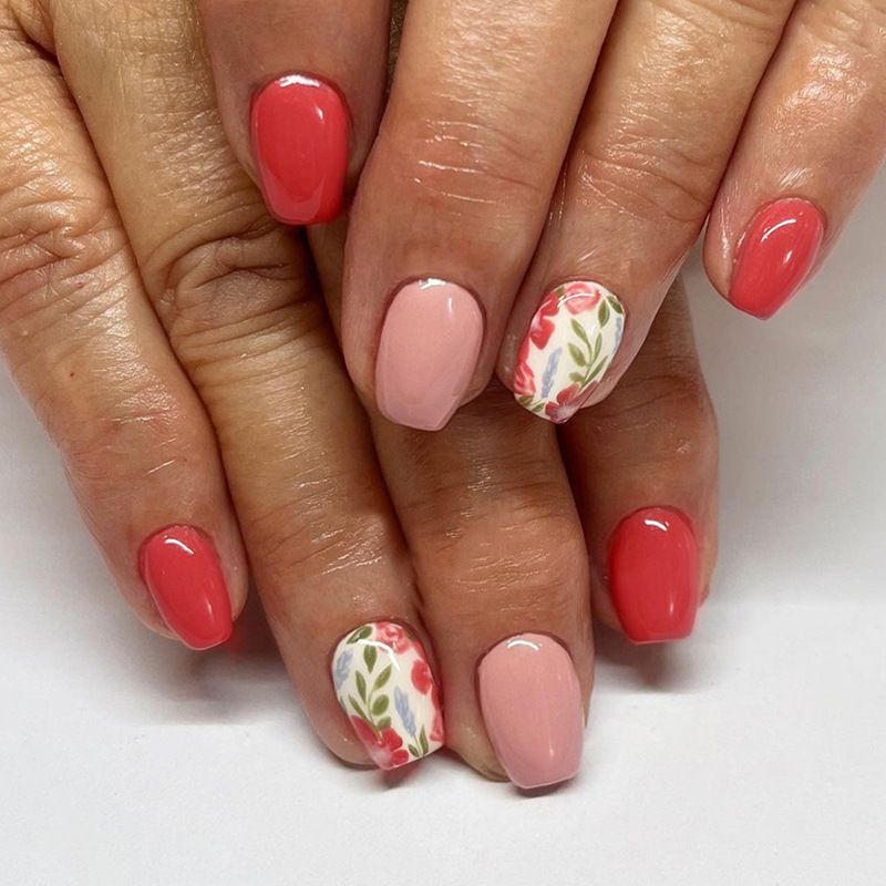 Ms.Miemie 24pcs Fake Nails Reusable Stick On Nails Press on Full Cover False Nail Tips with Jelly Stickers Makeup Accessorise