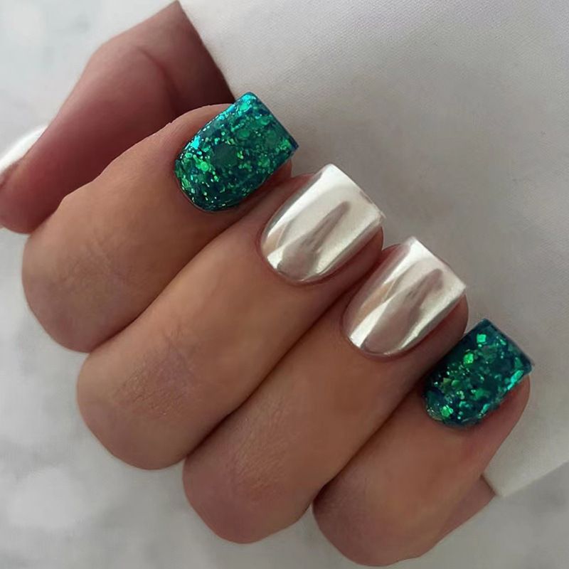 Ms.Miemie 24pcs Fake Nails Reusable Stick On Nails Press on Full Cover False Nail Tips with Jelly Stickers Makeup Accessorise view 2