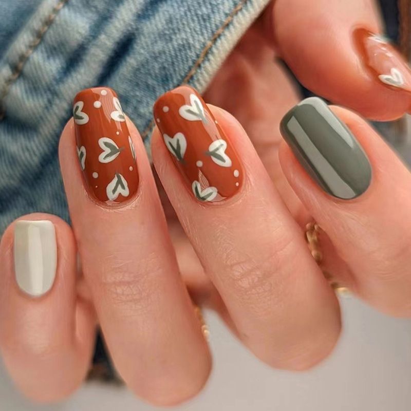 Ms.Miemie 24pcs Fake Nails Reusable Stick On Nails Press on Full Cover False Nail Tips with Jelly Stickers Makeup Accessorise view 5