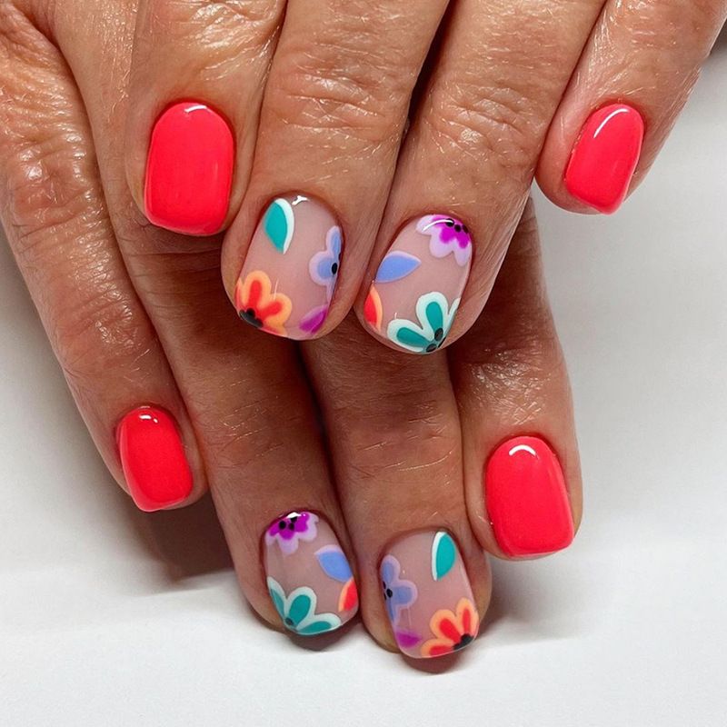 Ms.Miemie 24pcs Fake Nails Reusable Stick On Nails Press on Full Cover False Nail Tips with Jelly Stickers Makeup Accessorise view 2