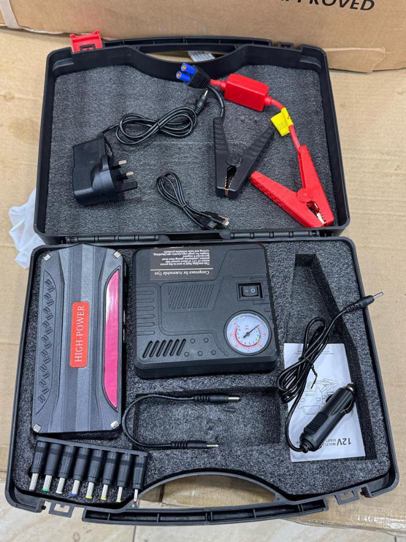 Heavy Duty Car Jumpstarter Kit With Air Compressor