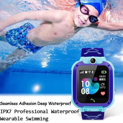 NEW FLASH SALES!! HRS KIDS SMART WATCH Waterproof Simcard Gps Tracker Q12 Kids Smartwatch with Real-Time Tracking and SOS Function