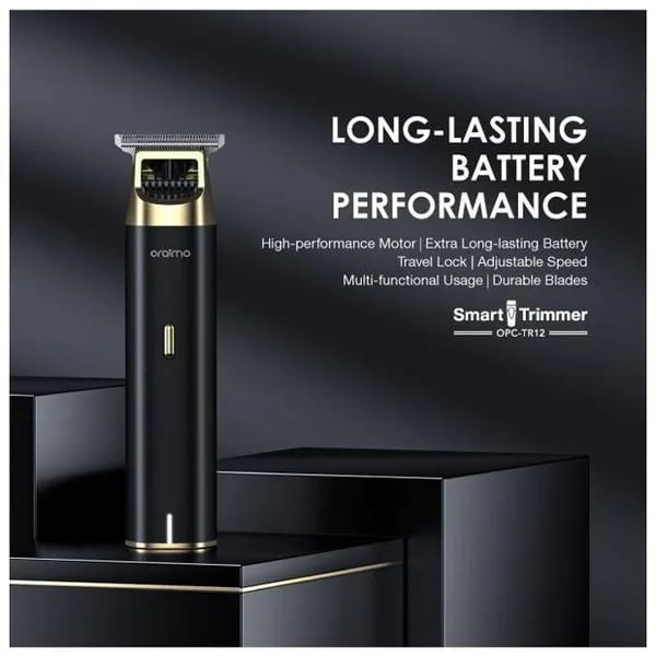 Oraimo Smart Trimmer Multi-functional Trimmer With 4 Guided Combs Smart Hair Clipper OPC-TR12