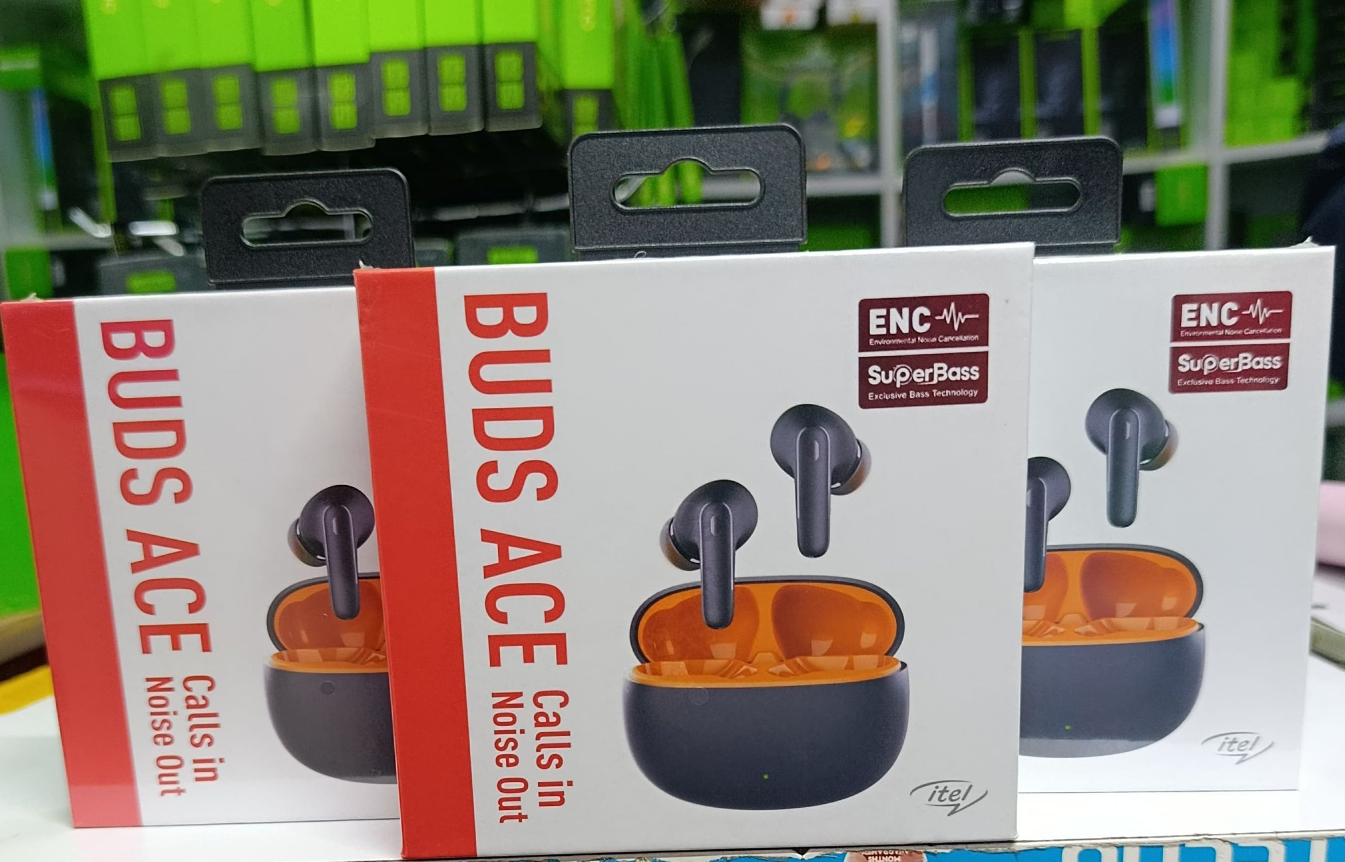 Itel TWS BudsAce Earbuds Earpods Buds Ace ENC Bass