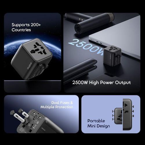 🌎⚡ Ultimate Travel Power – Oraimo PowerOmni 251 (OCW-T01) 2500W Global Universal Adapter

Stay powered wherever you go with the Oraimo PowerOmni 251 – a high-capacity, universal travel adapter design