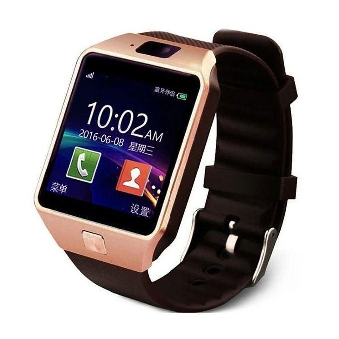 Smart2030 W007 Gold Smartwatch With SIM Card Slot, Music Playback, Multi-Sport Tracking, Social Media Notifications, And Call Alerts