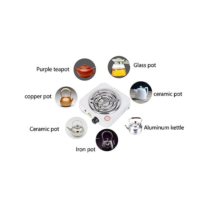 1000W Electric Hot Plate Cooker Single Burner Portable Stove Compact Kitchen Appliance For Cooking, Frying, Boiling Food Heating Ideal For Hostel, Bedsitter, Office, Home Use Kenya