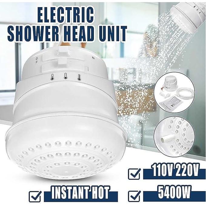 Instant Hot Electric Water Heater 5400W – Fast Heating Shower Head with Adjustable Temperature | Bathroom Instant Shower Heater Kenya