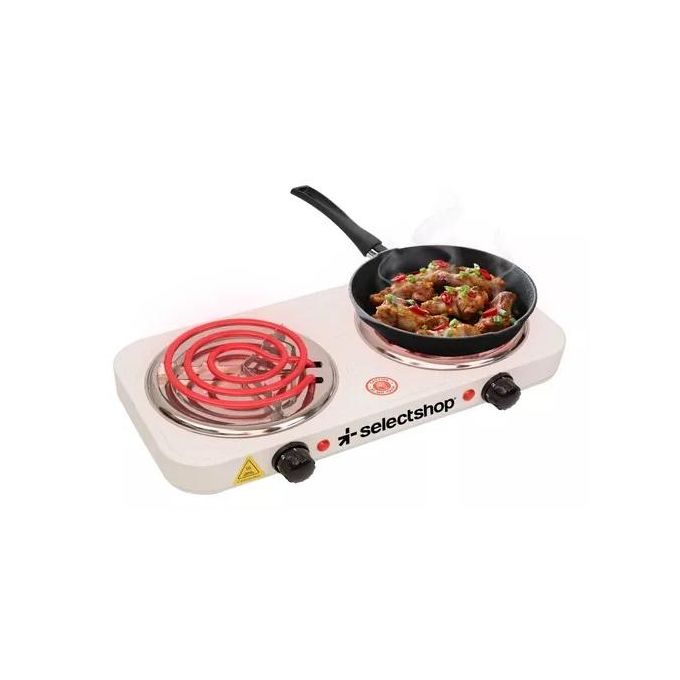 2000W Portable Electric Double Coil Burner – Dual Control Hot Plate Stove | 2-Burner Electric Cooker for Kitchen, Hostel, Travel