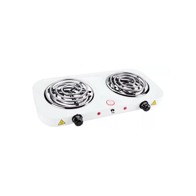 2000W Portable Electric Double Coil Burner – Dual Control Hot Plate Stove | 2-Burner Electric Cooker for Kitchen, Hostel, Travel