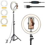 10Inch Selfie Ring Light With Tripod Stand And Cell Phone Holder For Live Stream/Makeup RINGLIGHT | 10Inch Selfie Ring Light With Tripod Stand And Cell Phone Holder For Live Stream/Makeup RINGLIGHT