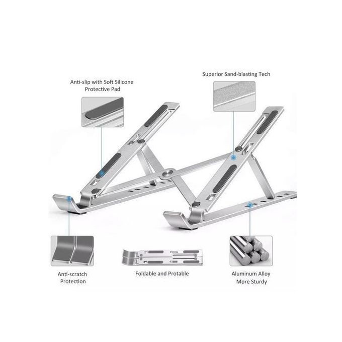 Adjustable Laptop Stand Foldable Aluminum Holder Riser for MacBook, Dell, HP, Lenovo, iPad & Tablets | Adjustable Laptop Stand Foldable Aluminum Holder Riser for MacBook, Dell, HP, Lenovo, iPad & Tabl