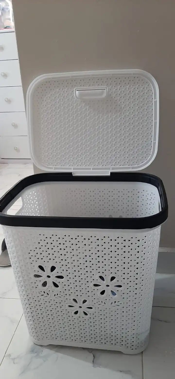 Square Laundry Basket Assorted Colours | Plastic Clothes Hamper Bin Kenya | Large Capacity Laundry Bin with Handles | Wardrobe Storage Organizer