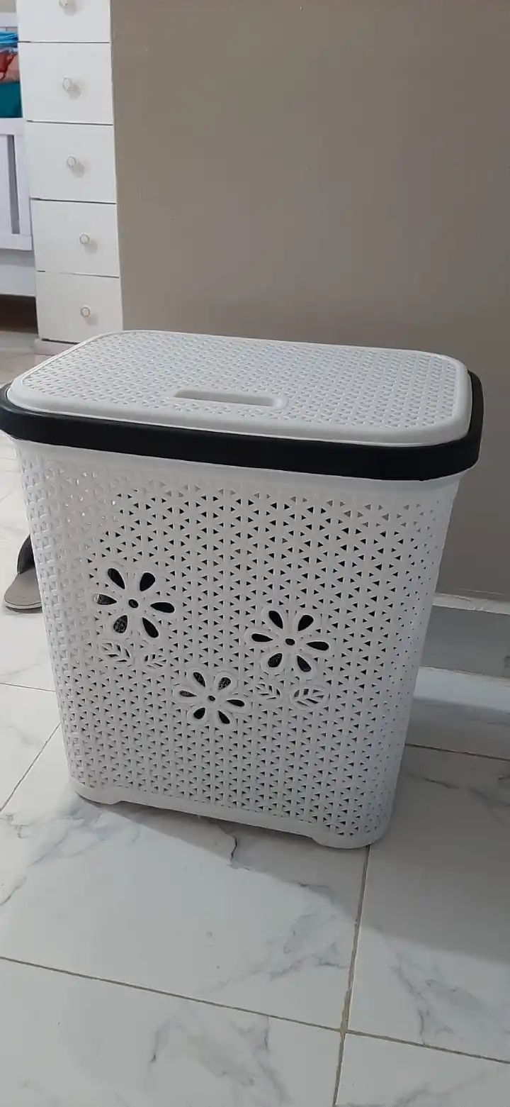 Square Laundry Basket Assorted Colours | Plastic Clothes Hamper Bin Kenya | Large Capacity Laundry Bin with Handles | Wardrobe Storage Organizer