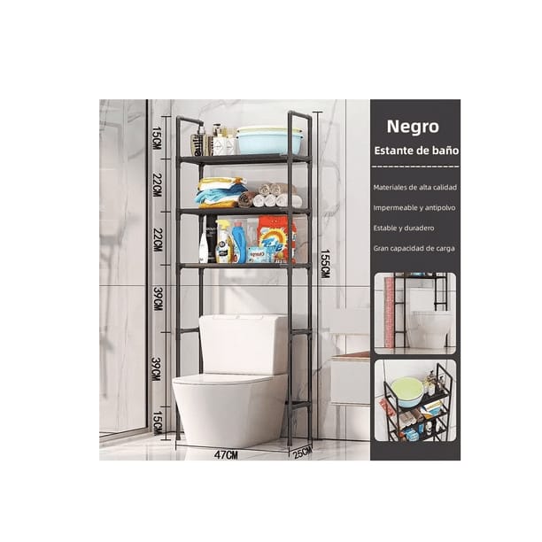 Detachable metallic frame 3 layer pvc canvas WSB3002 Washing machine rack size 69x26x170cm available in black
*👍🏽Detachable metallic frame 3 layer pvc canvas WSB3005 toilet rack s