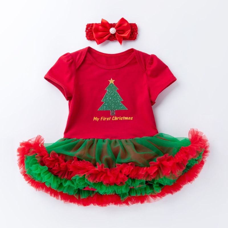 Children's clothing, Christmas gifts, baby dresses, newborn clothes, mesh princess dresses