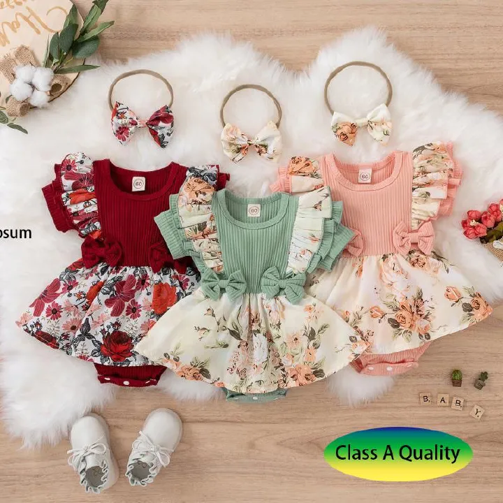 Baby clothes, newborn jumpsuit, baby dress, floral bag, fart clothes, baby crawling clothes