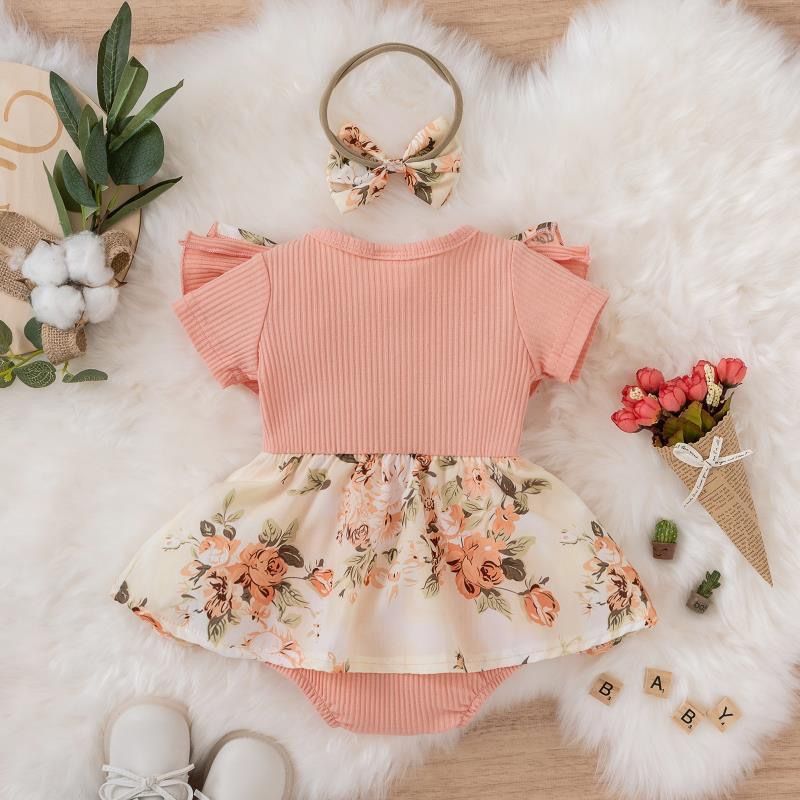 Baby clothes, newborn jumpsuit, baby dress, floral bag, fart clothes, baby crawling clothes