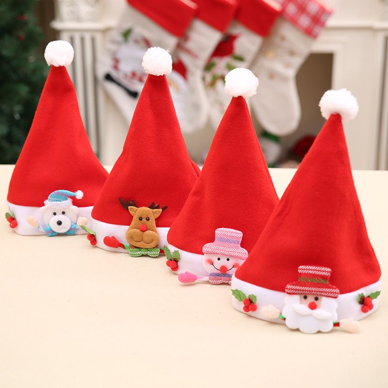 Christmas decorations, Santa Claus hats, children's hats, Christmas gifts, Christmas children's hats