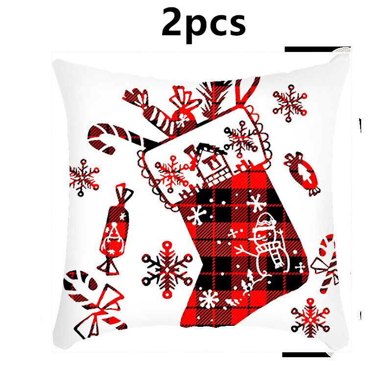 2pcs Christmas Pillow Cover Christmas Gift Cushion Cover