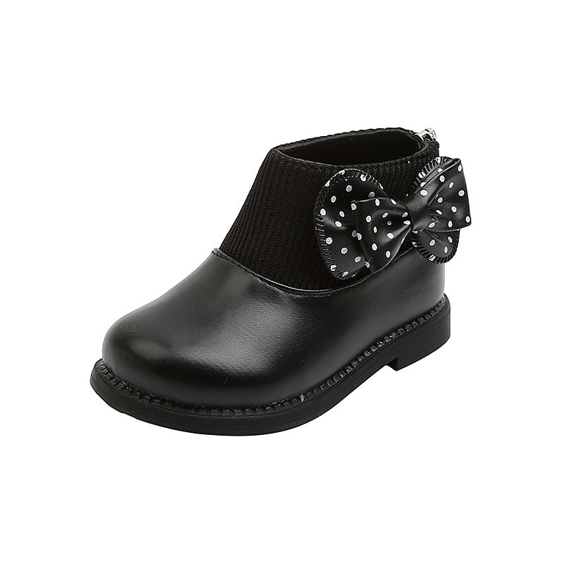 New children's cotton boots, girls' soft soled leather boots, baby's versatile and plush Martin boots