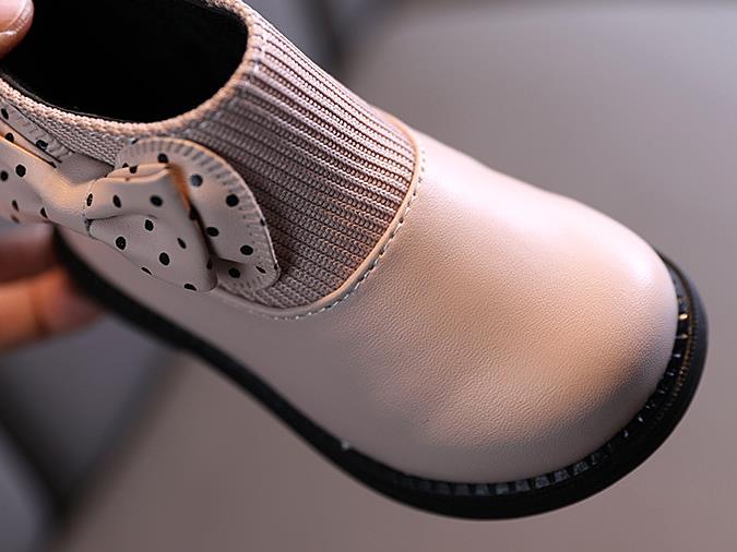 New children's cotton boots, girls' soft soled leather boots, baby's versatile and plush Martin boots