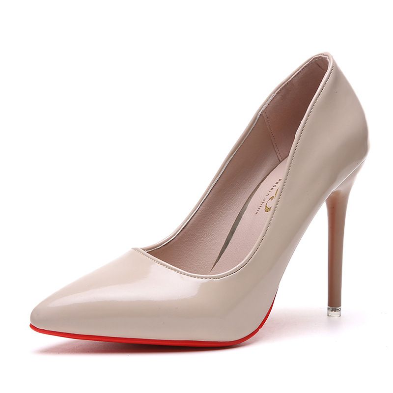 New Women's Shoes Spring and Autumn European and American Style Pointed Shallow Mouth Fine Heel High Heels Women's Basic Single Shoes Work Shoes Women