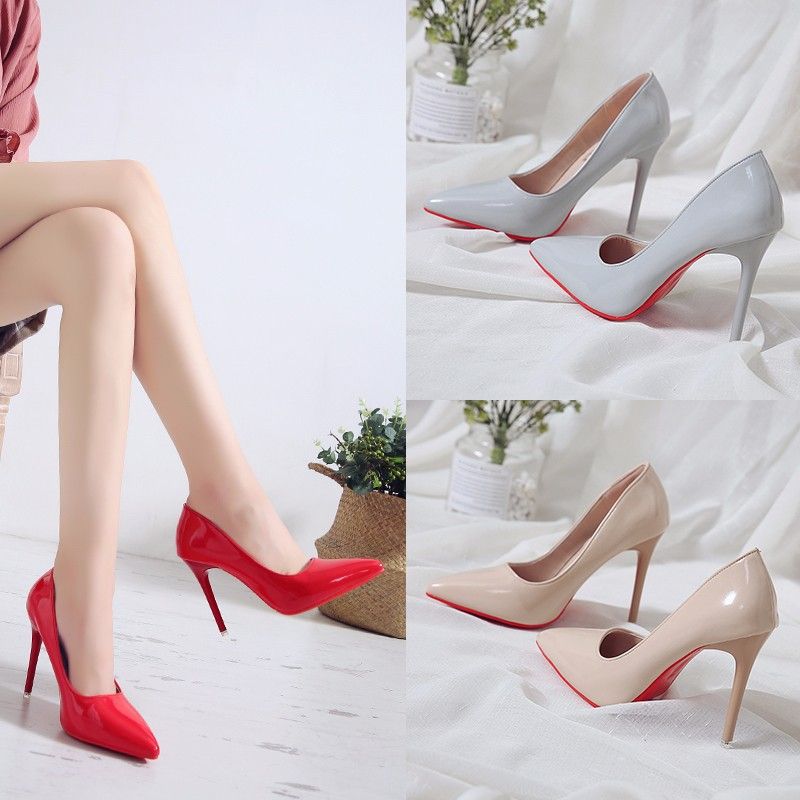New Women's Shoes Spring and Autumn European and American Style Pointed Shallow Mouth Fine Heel High Heels Women's Basic Single Shoes Work Shoes Women