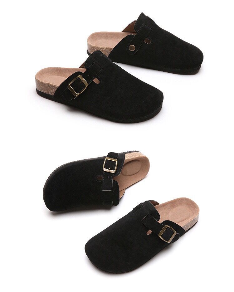 Big size Boken shoes, half toe, half drag, one foot, sandals, women's summer outdoor wear, round toe, half drag, lazy shoes
