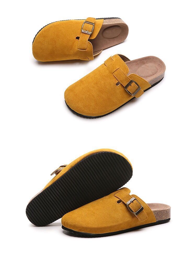 Big size Boken shoes, half toe, half drag, one foot, sandals, women's summer outdoor wear, round toe, half drag, lazy shoes
