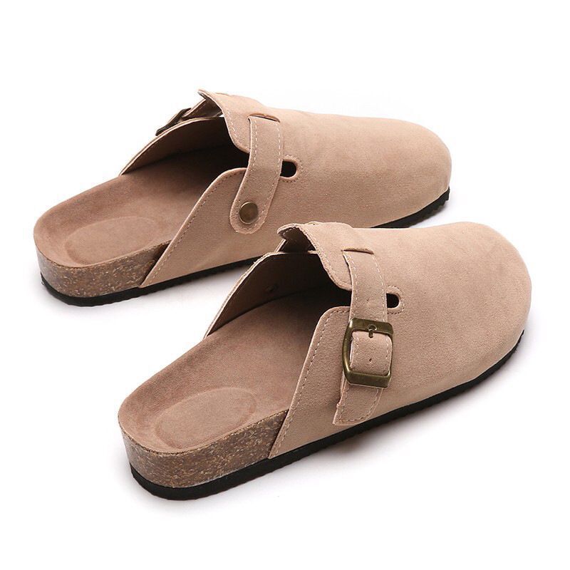 Big size Boken shoes, half toe, half drag, one foot, sandals, women's summer outdoor wear, round toe, half drag, lazy shoes