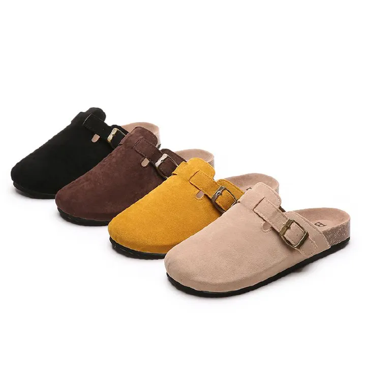 Big size Boken shoes, half toe, half drag, one foot, sandals, women's summer outdoor wear, round toe, half drag, lazy shoes