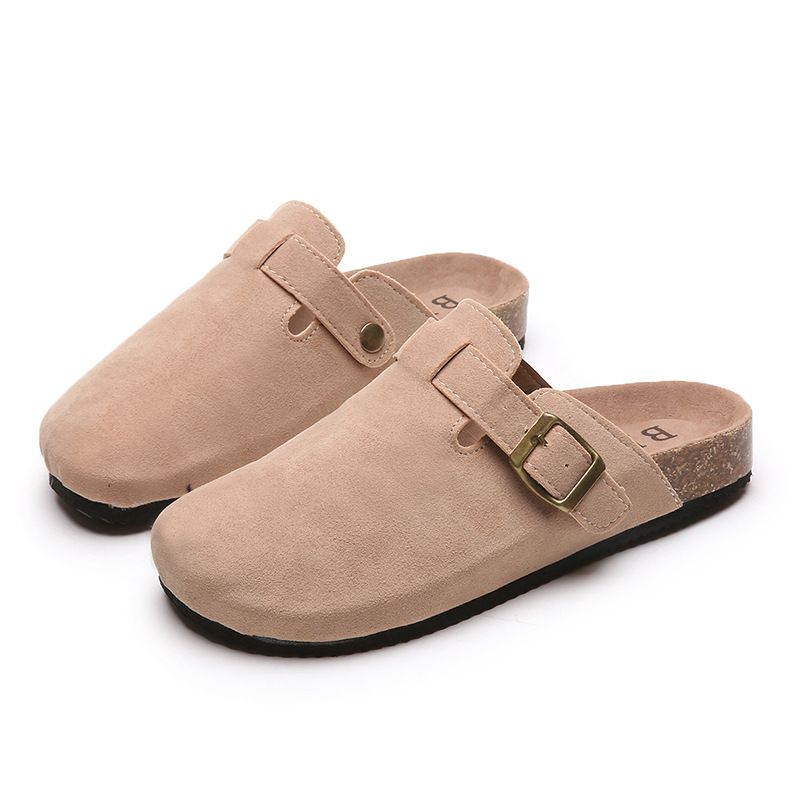 Big size Boken shoes, half toe, half drag, one foot, sandals, women's summer outdoor wear, round toe, half drag, lazy shoes