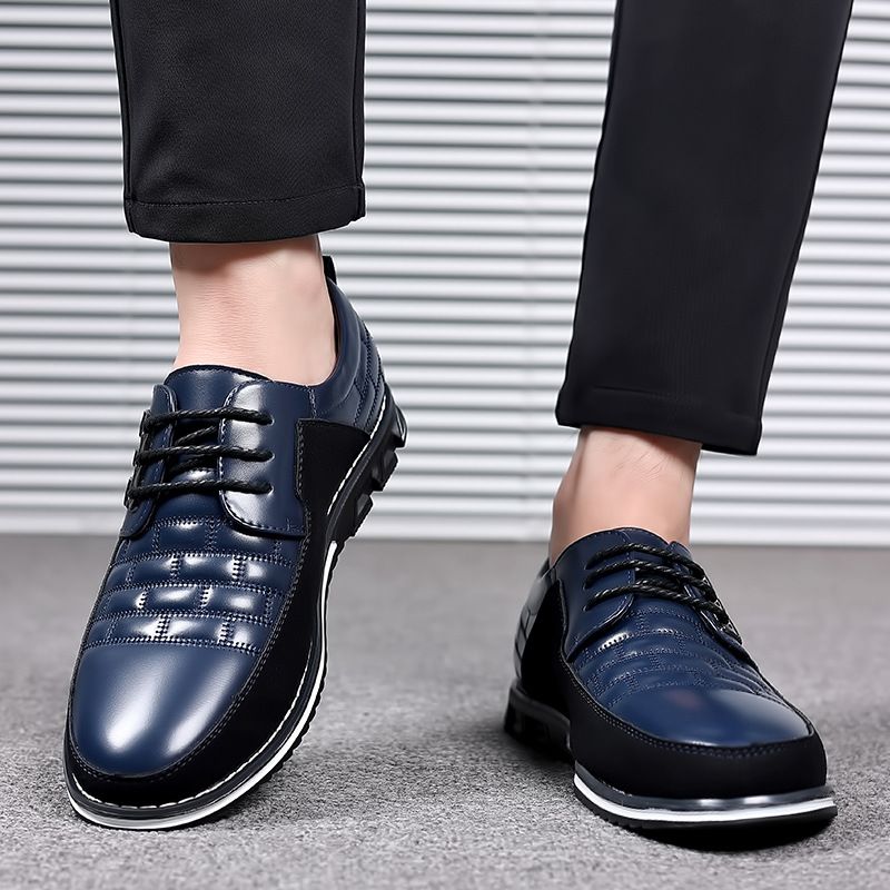 New Fashionable Men's Leather Shoes High Quality Formal Business Extra Large Fashionable Leather Shoes Horseshoe Heels Men's Shoes