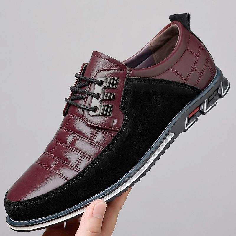 New Fashionable Men's Leather Shoes High Quality Formal Business Extra Large Fashionable Leather Shoes Horseshoe Heels Men's Shoes