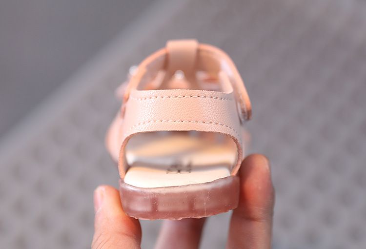 Summer baby sandals breathable baby sandals girl princess shoes anti slip lightweight walking shoes