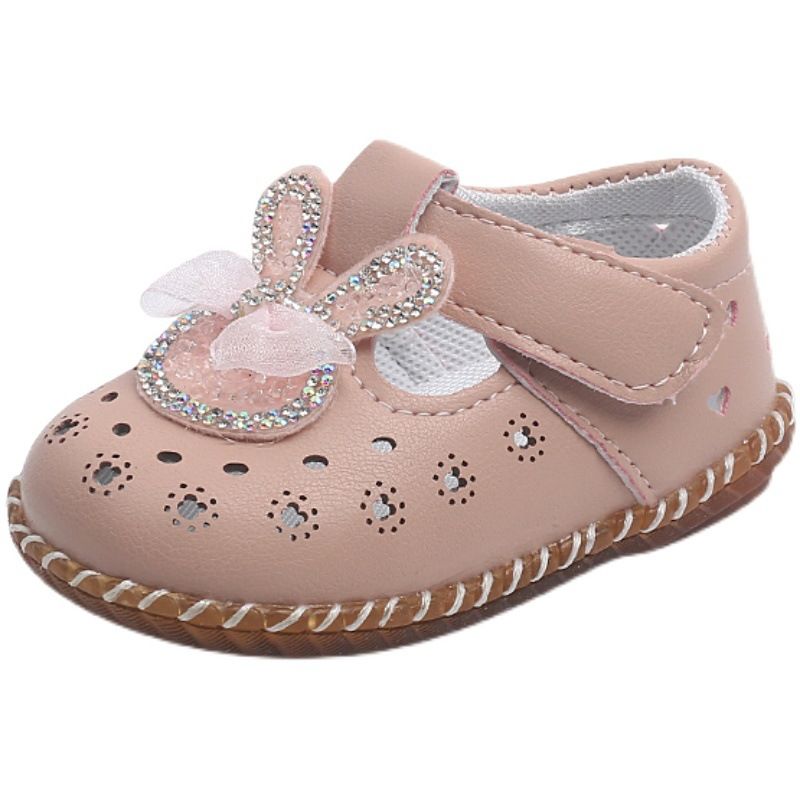 Spring and summer women's baby sandals 0-1 year old breathable baby princess shoes soft soled non slip leather l sandals 6-12 months toddler shoes