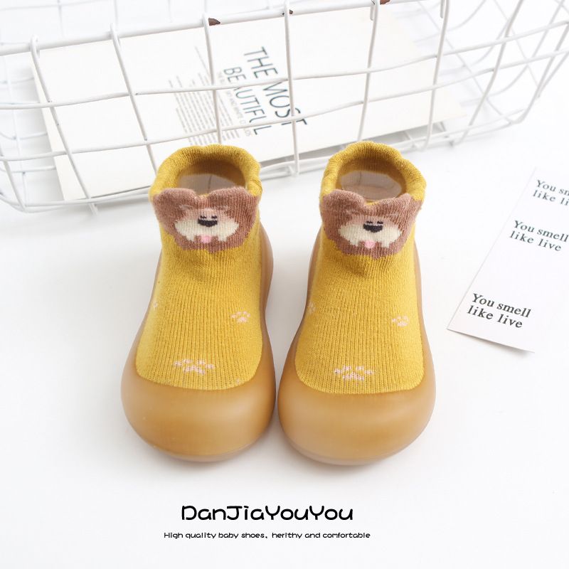 Spring new cute children's shoes, baby anti slip socks, cartoon baby walking shoes, soft soled floor socks